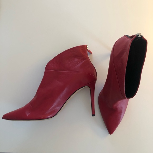Grigiarancio Red Booties Made in Italy Size 8.5 - Picture 9 of 11